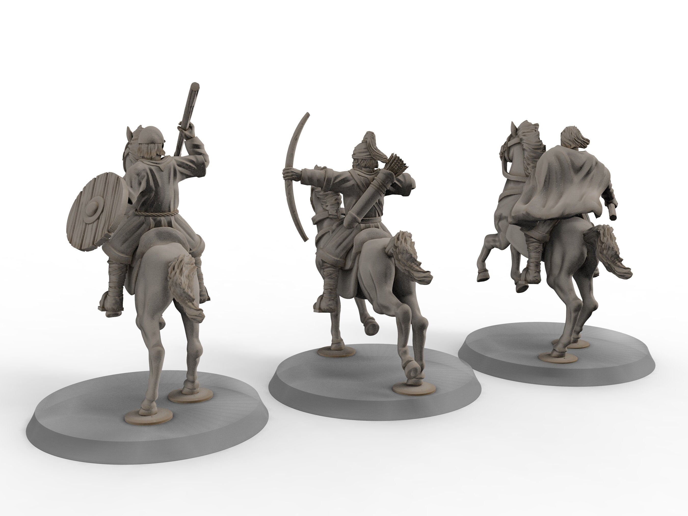 Rohan - Militia on foot, Kingdom of Rohan, the Horse-lords, rider of the mark, minis for wargame D&D, Lotr...