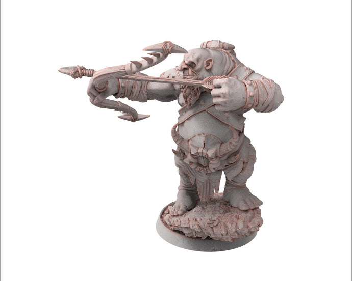 Ogre - Soldier - Bozbek Cleggtrace, Followers of the Moon Gulper, daybreak miniatures, for Wargames, Pathfinder, Dungeons & Dragons TTRPG