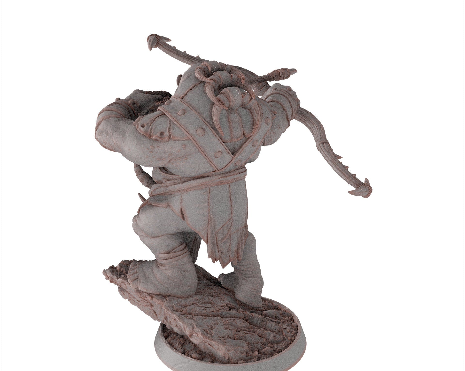 Ogre - Soldier - Bozbek Cleggtrace, Followers of the Moon Gulper, daybreak miniatures, for Wargames, Pathfinder, Dungeons & Dragons TTRPG