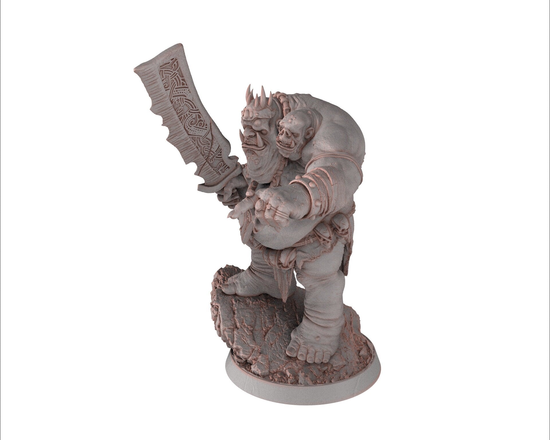 Ogre - Cayark Ravenbrazz son , Followers of the Moon Gulper, daybreak miniatures, for Wargames, Pathfinder, Dungeons & Dragons TTRPG