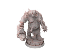 Load image into Gallery viewer, Ogre - The Stonecrack Brothers, Followers of the Moon Gulper, daybreak miniatures, for Wargames, Pathfinder, Dungeons &amp; Dragons TTRPG
