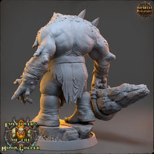 Load image into Gallery viewer, Ogre - The Stonecrack Brothers, Followers of the Moon Gulper, daybreak miniatures, for Wargames, Pathfinder, Dungeons &amp; Dragons TTRPG
