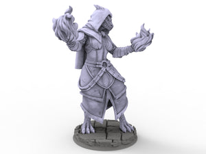 Creatures - Draconian Sorcerer, Time Abyss, for Wargames, Pathfinder, Dungeons & Dragons and other TTRPG.