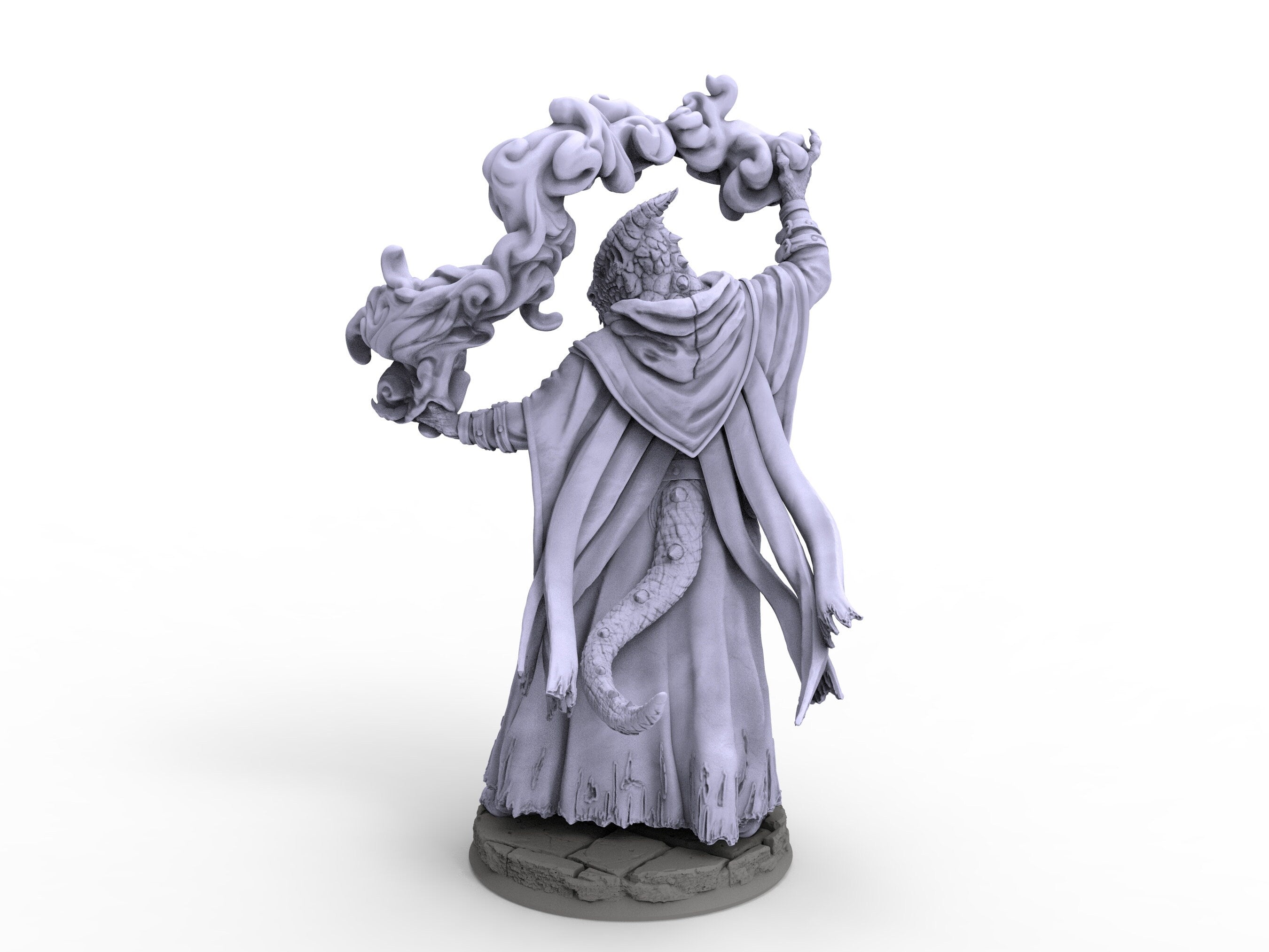 Creatures - Draconian Sorcerer, Time Abyss, for Wargames, Pathfinder, Dungeons & Dragons and other TTRPG.