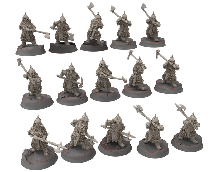 Dwarves - Gur-Adur Elite warriors, The Dwarfs of The Mountains, for Lotr, Medbury miniatures