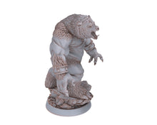 Load image into Gallery viewer, Bears warriors - Harkan Roarer, The Wardens of Fury Peaks, daybreak miniatures, for Wargames, Pathfinder, Dungeons &amp; Dragons other TTRPG
