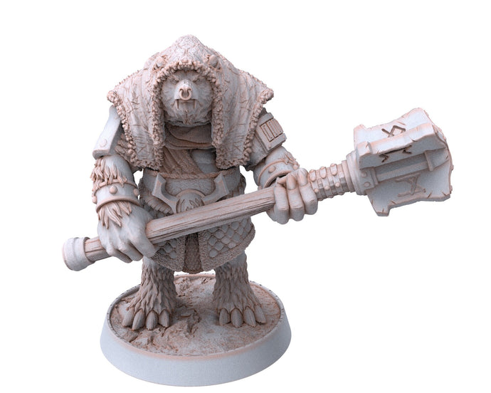 Bears warriors - Basher Cree, The Wardens of Fury Peaks, daybreak miniatures, for Wargames, Pathfinder, Dungeons & Dragons TTRPG