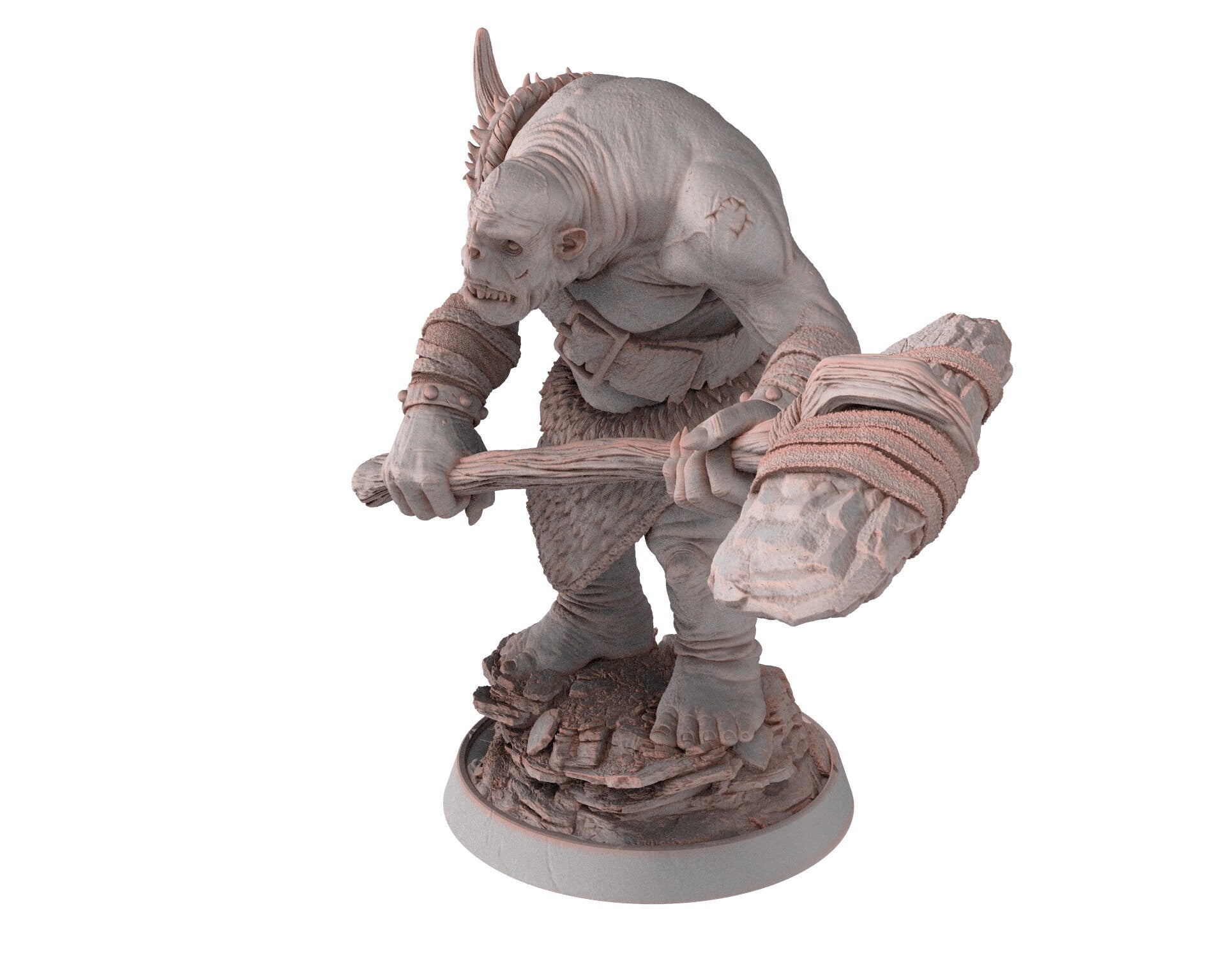 Ogre - Soldier - Zabadan Moshbreaker, Followers of the Moon Gulper, daybreak miniatures, for Wargames, Pathfinder, Dungeons & Dragons TTRPG