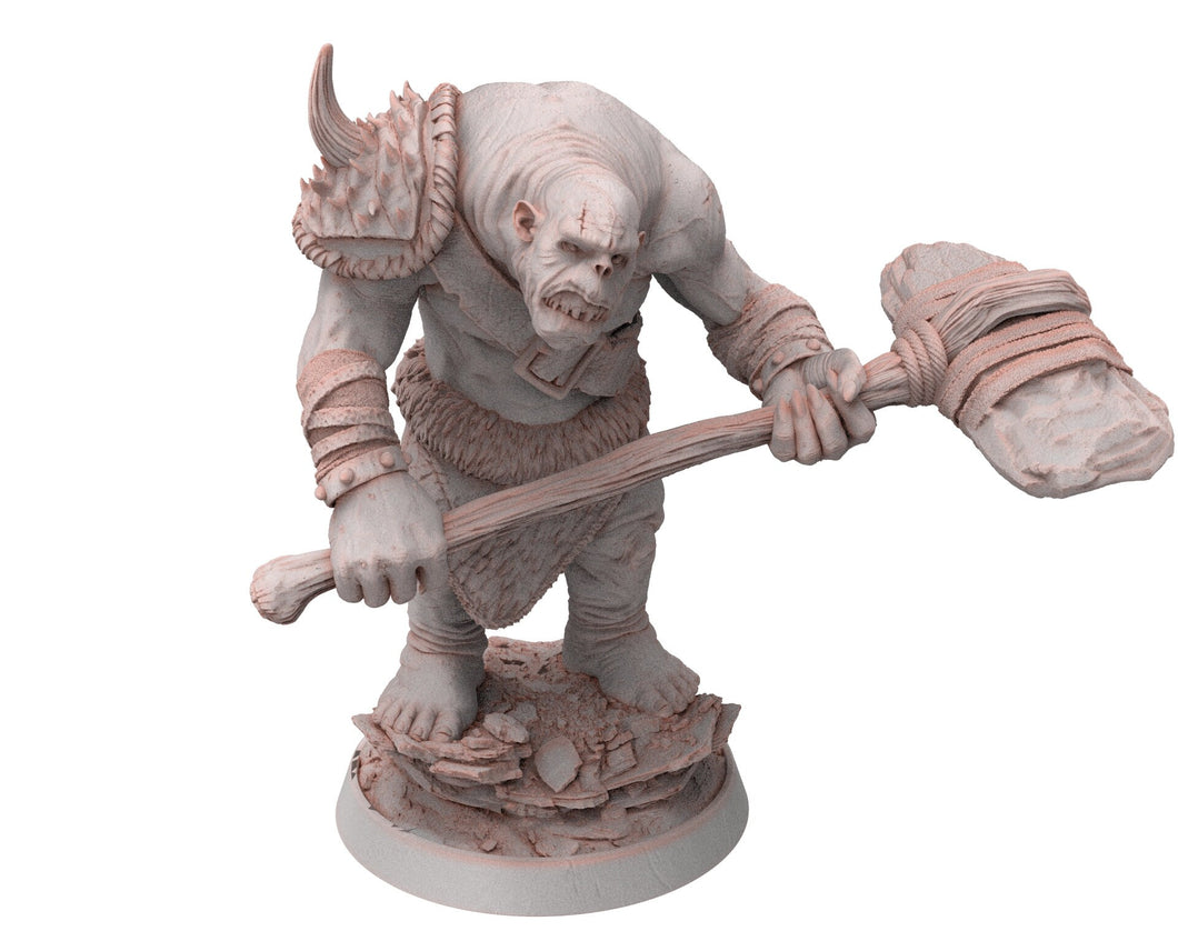 Ogre - Soldier - Zabadan Moshbreaker, Followers of the Moon Gulper, daybreak miniatures, for Wargames, Pathfinder, Dungeons & Dragons TTRPG