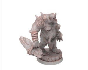 Ogre - The Stonecrack Brothers, Followers of the Moon Gulper, daybreak miniatures, for Wargames, Pathfinder, Dungeons & Dragons TTRPG