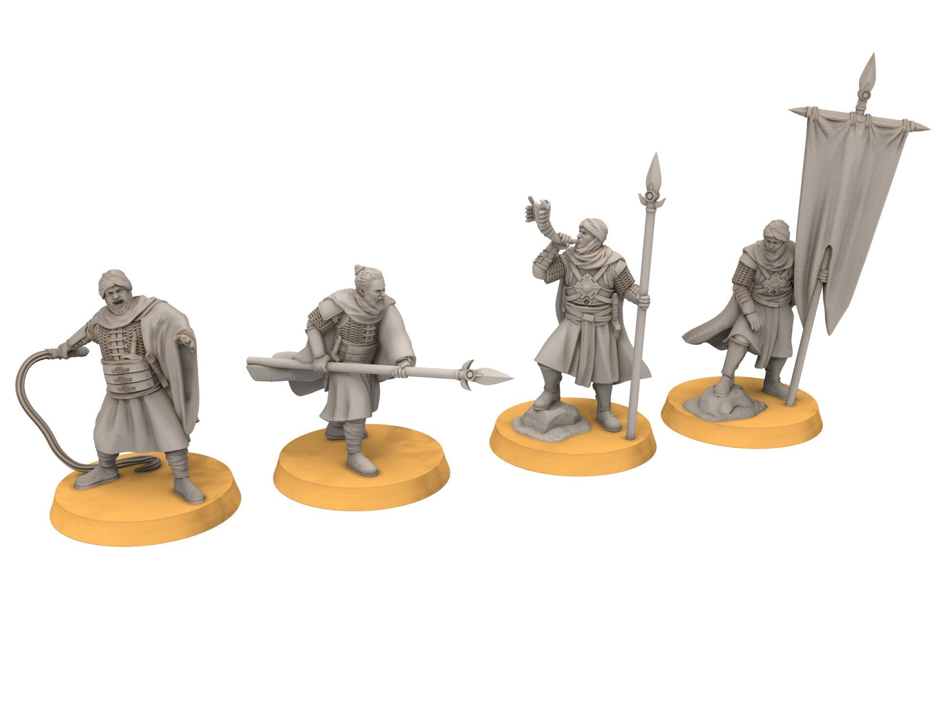 Harad - Snakes Commanders, southern men, Berber nomads, Harad Bedouin Arabs Sarazins miniatures for wargame D&D, Lotr...