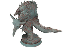 Load image into Gallery viewer, Crocodile warriors - Firstmate Cranmer - The Sharptails of Hacksaw River, daybreak miniatures, for Wargames, Pathfinder, Dungeons &amp; Dragons
