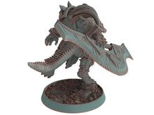 Load image into Gallery viewer, Crocodile warriors - Layton Crane - The Sharptails of Hacksaw River, daybreak miniatures, for Wargames, Pathfinder, Dungeons &amp; Dragons
