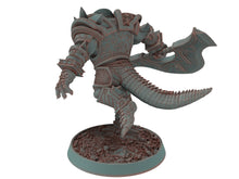 Load image into Gallery viewer, Crocodile warriors - Layton Crane - The Sharptails of Hacksaw River, daybreak miniatures, for Wargames, Pathfinder, Dungeons &amp; Dragons
