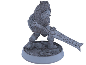 Vikings - Magnar Runeblade - Northmen of the Howling Glacier, daybreak miniatures, for Wargames, Pathfinder, Dungeons & Dragons