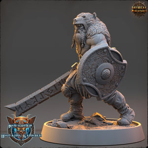 Vikings - Magnar Runeblade - Northmen of the Howling Glacier, daybreak miniatures, for Wargames, Pathfinder, Dungeons & Dragons