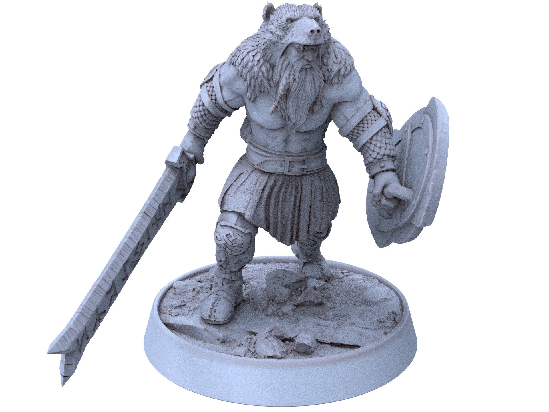 Vikings - Magnar Runeblade - Northmen of the Howling Glacier, daybreak miniatures, for Wargames, Pathfinder, Dungeons & Dragons