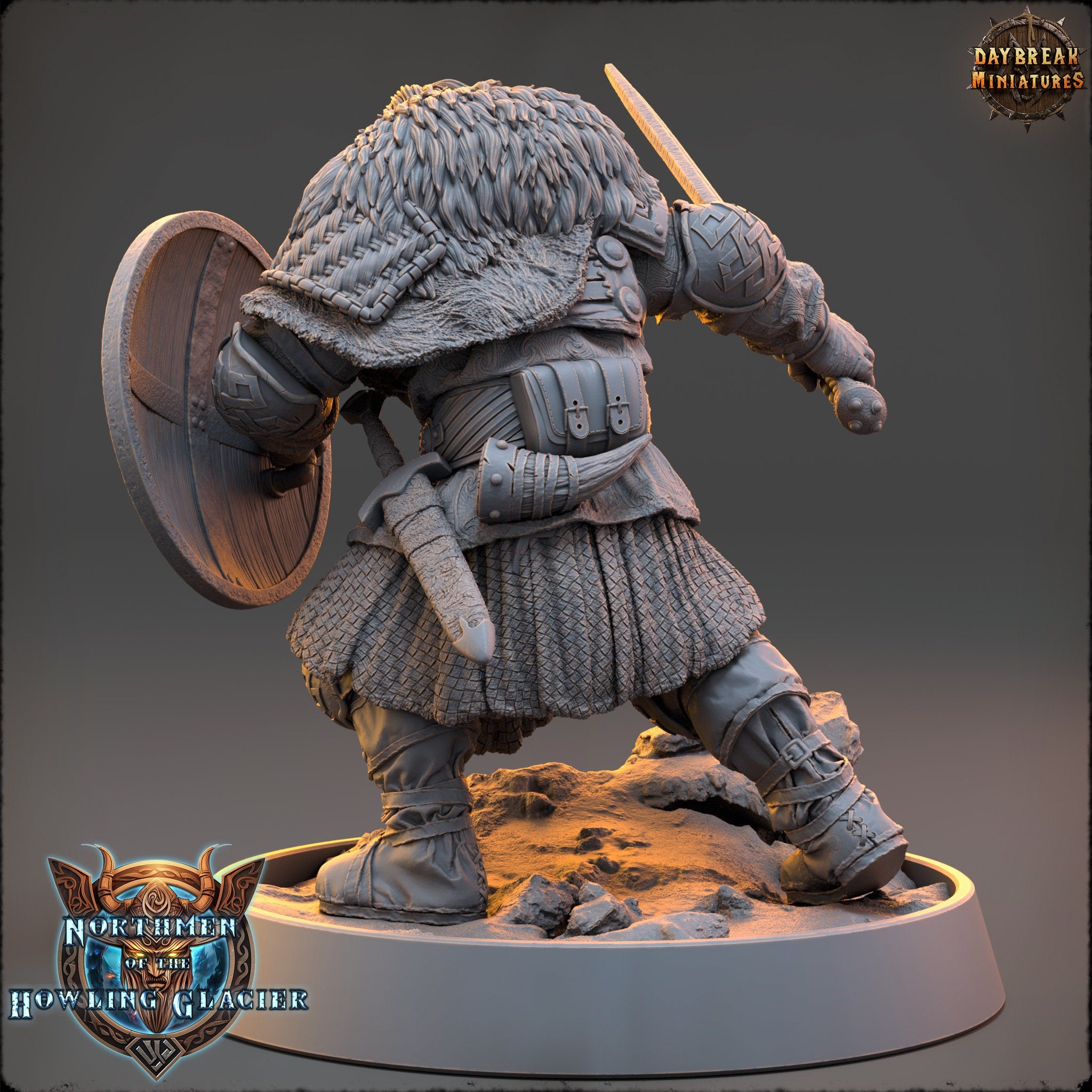 Vikings - Garleif Ravenwing - Northmen of the Howling Glacier, daybreak miniatures, for Wargames, Pathfinder, Dungeons & Dragons