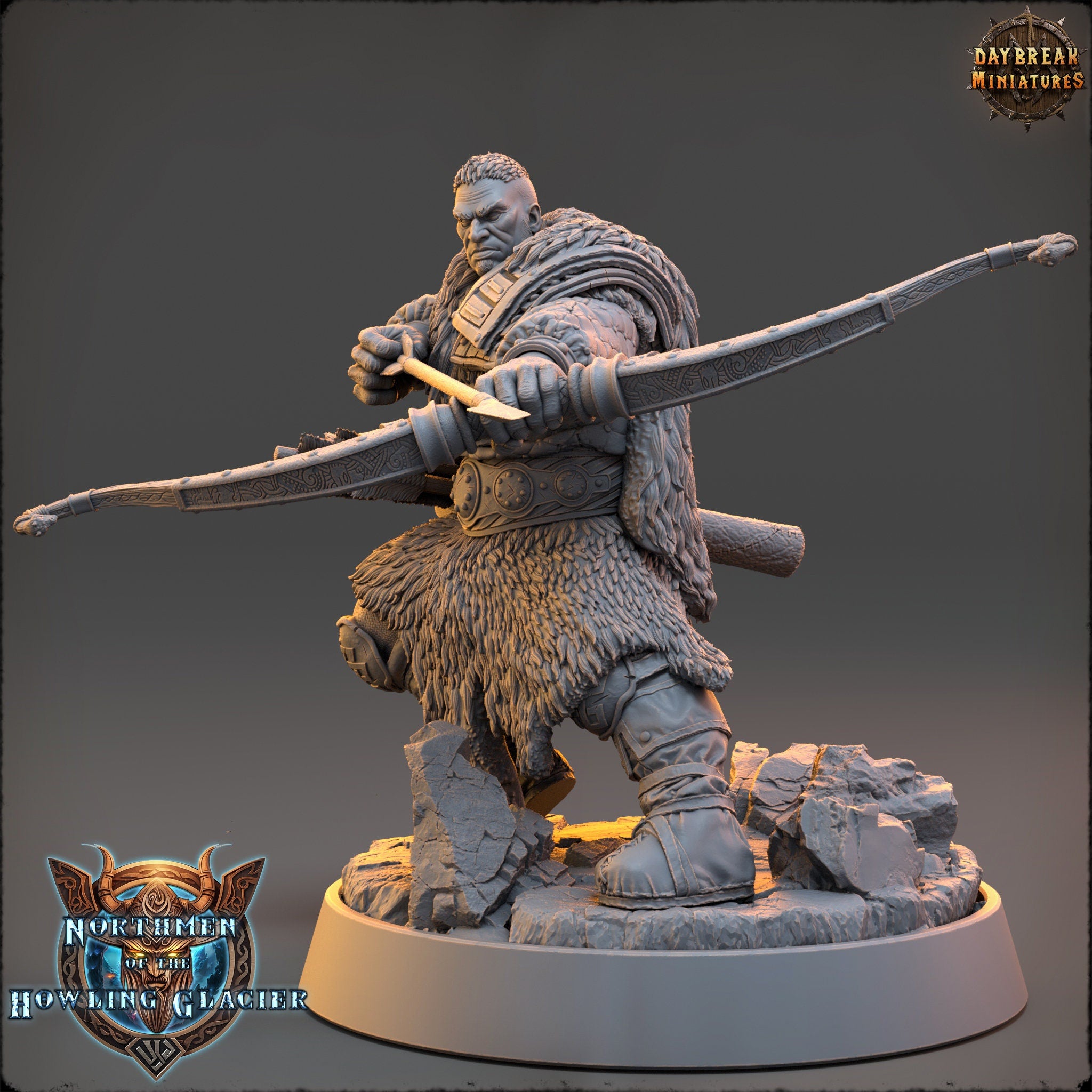 Vikings - Hegar Manhunter - Northmen of the Howling Glacier, daybreak miniatures, for Wargames, Pathfinder, Dungeons & Dragons