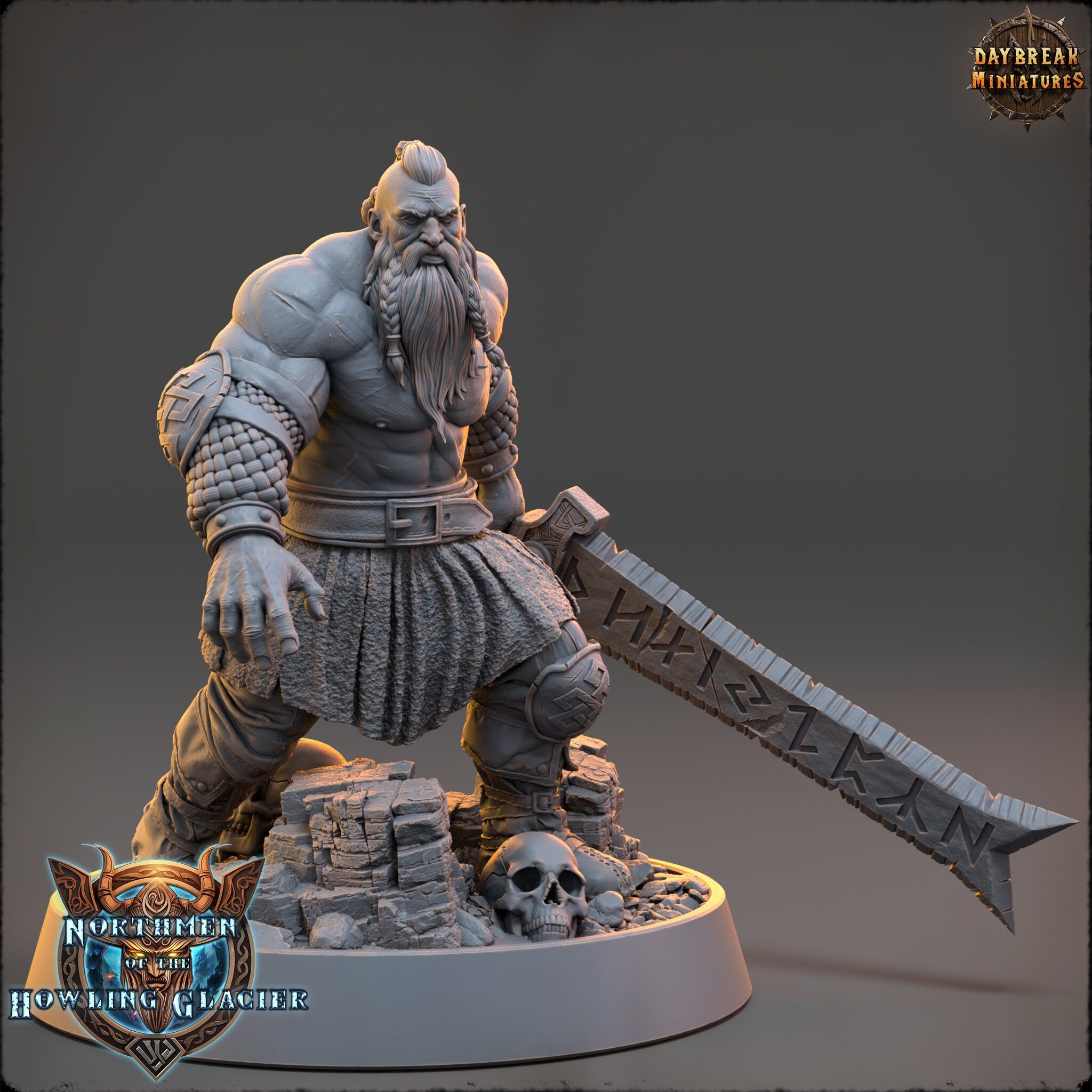 Vikings - Rogur Red - Northmen of the Howling Glacier, daybreak miniatures, for Wargames, Pathfinder, Dungeons & Dragons