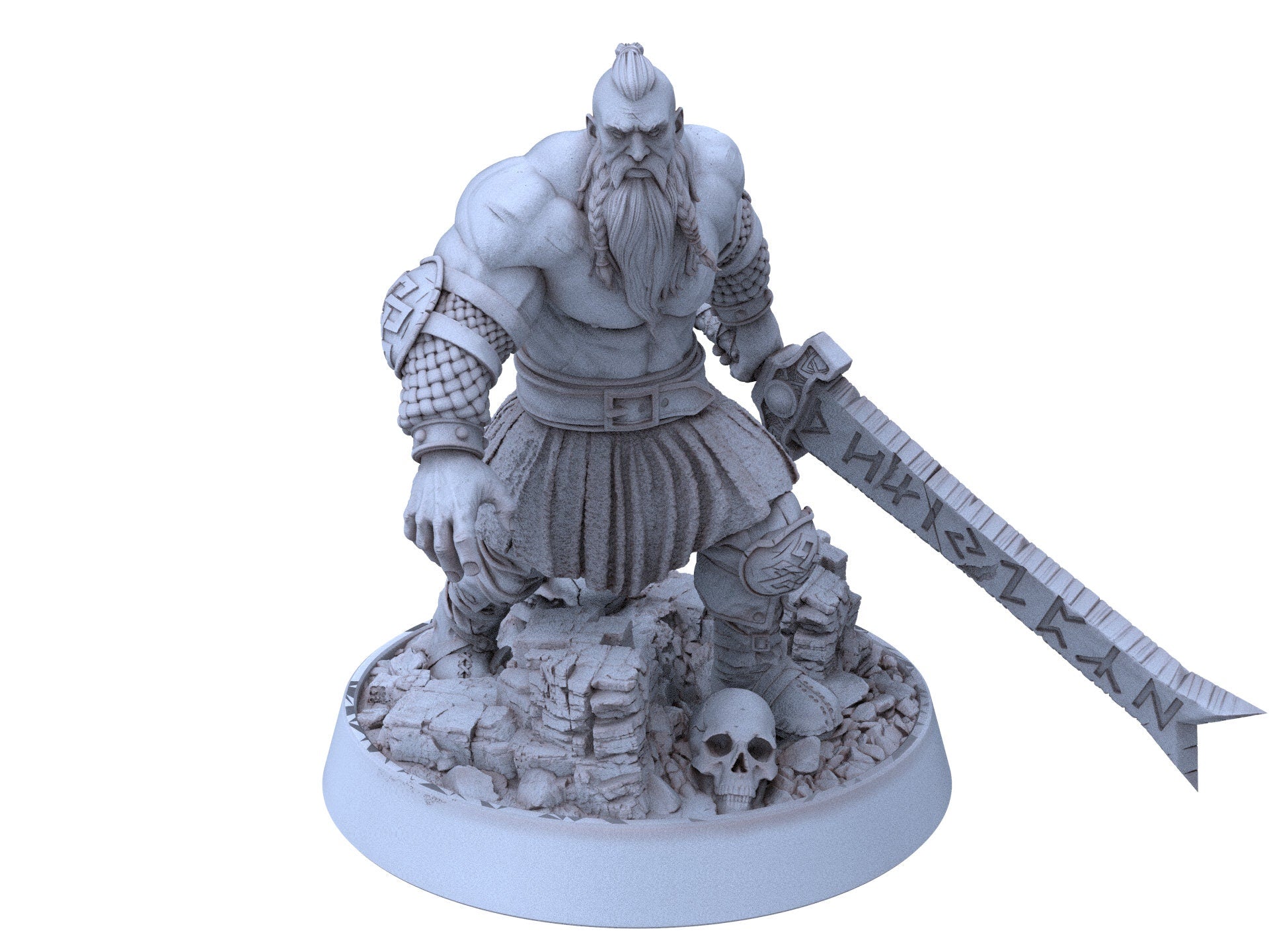 Vikings - Rogur Red - Northmen of the Howling Glacier, daybreak miniatures, for Wargames, Pathfinder, Dungeons & Dragons