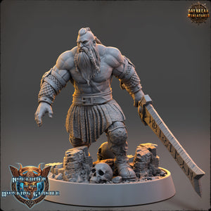 Vikings - Rogur Red - Northmen of the Howling Glacier, daybreak miniatures, for Wargames, Pathfinder, Dungeons & Dragons