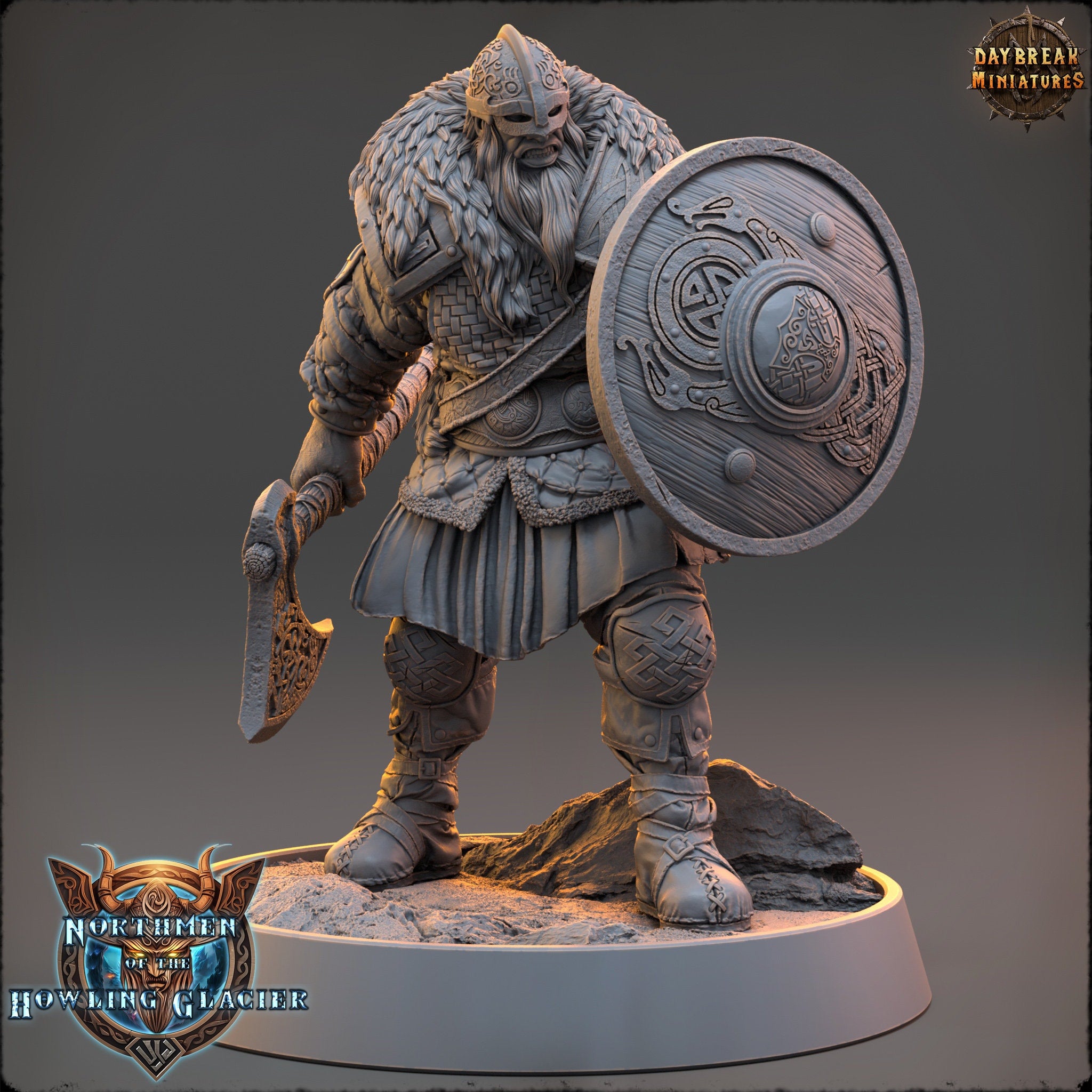 Vikings - Einar Bloodaxe - Northmen of the Howling Glacier, daybreak miniatures, for Wargames, Pathfinder, Dungeons & Dragons