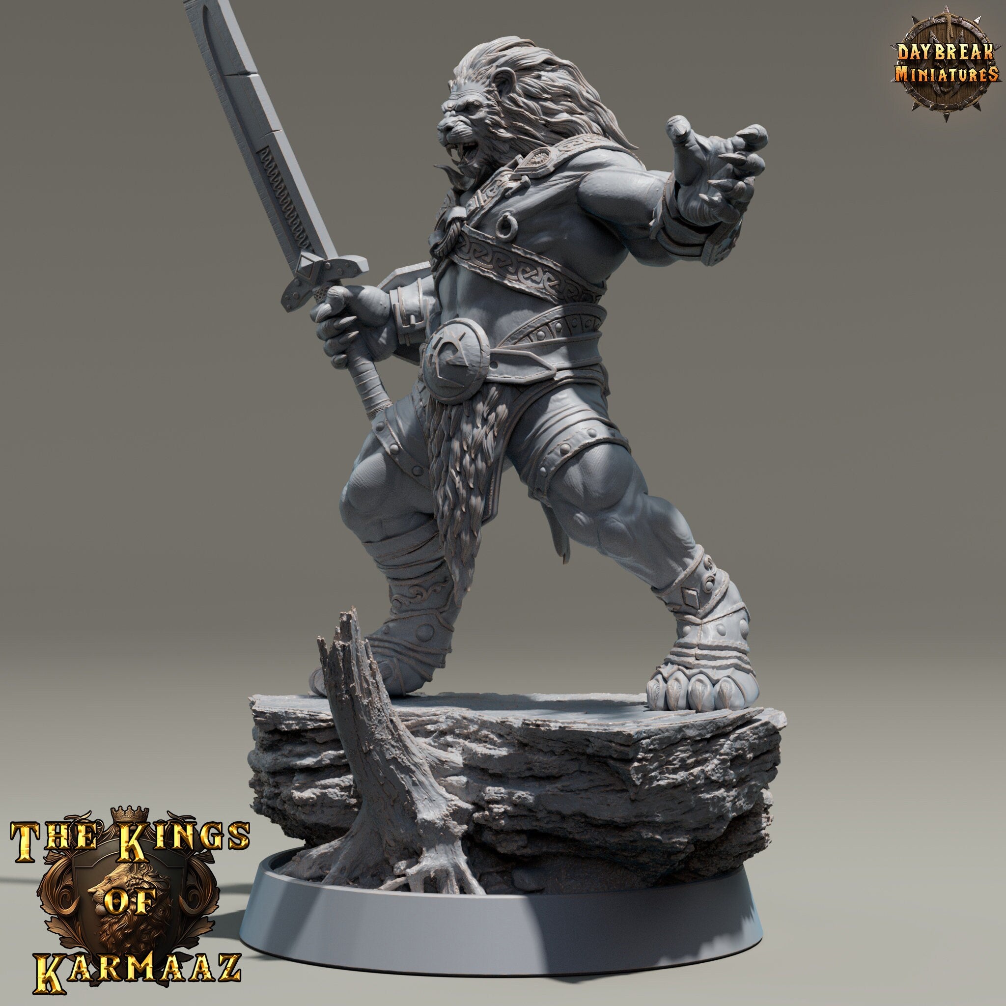 Lion kingdom - King Deepcut - The Kings of Karmaaz, daybreak miniatures, for Wargames, Pathfinder, Dungeons & Dragons