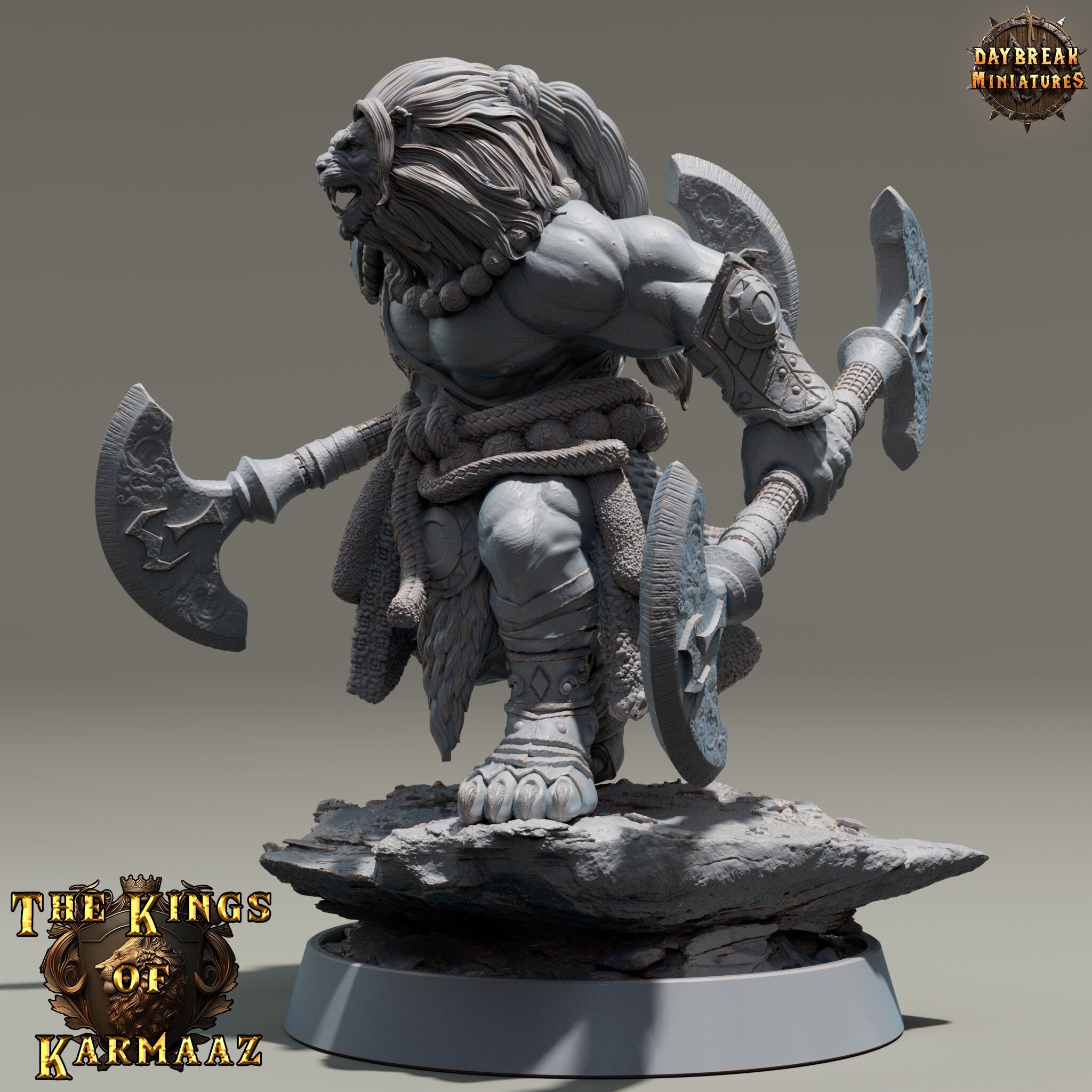 Lion kingdom - King Broadside - The Sharptails of Hacksaw River, daybreak miniatures, for Wargames, Pathfinder, Dungeons & Dragons