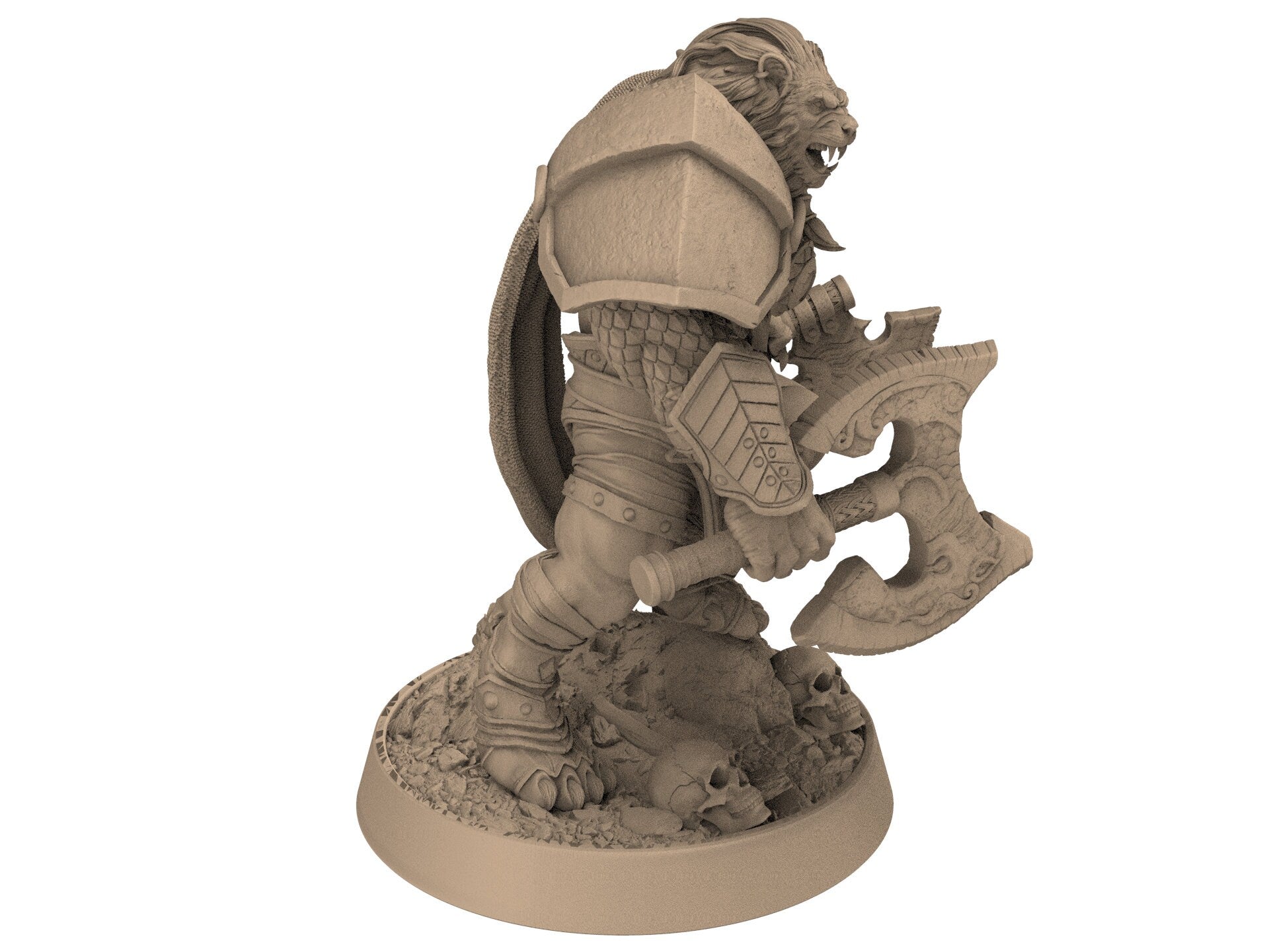 Lion kingdom - King Heartrender - The Kings of Karmaaz, daybreak miniatures, for Wargames, Pathfinder, Dungeons & Dragons