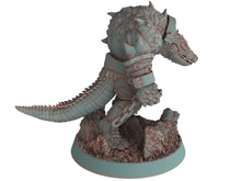 Charger l&#39;image dans la galerie, Crocodile warriors - Oneton Hooper - The Sharptails of Hacksaw River, daybreak miniatures, for Wargames, Pathfinder, Dungeons &amp; Dragons
