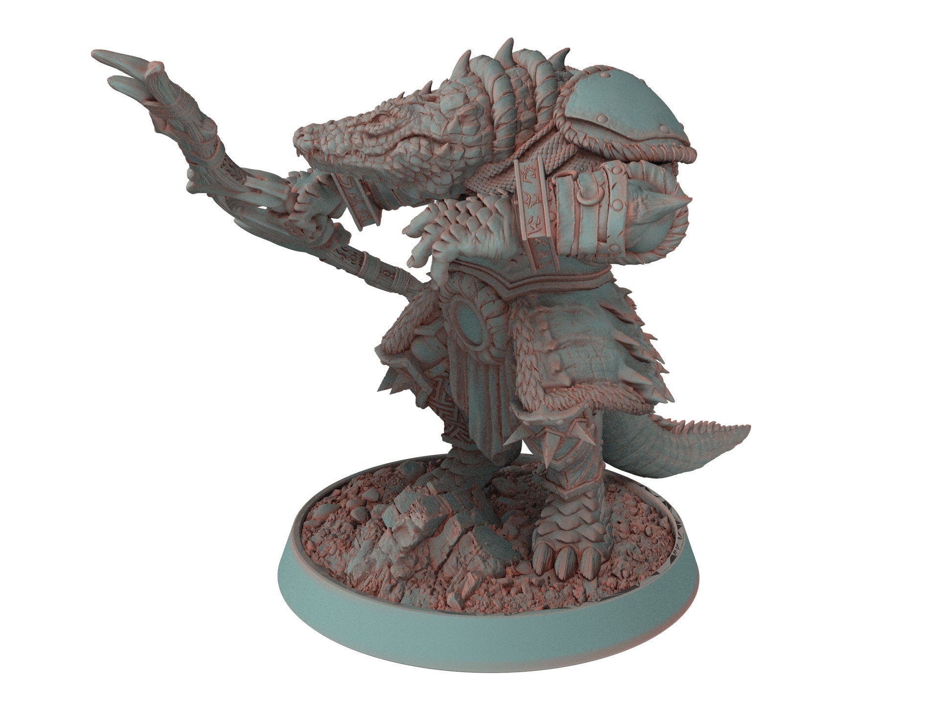 Crocodile warriors - Tungsten Pointmour - The Sharptails of Hacksaw River, daybreak miniatures, for Wargames, Pathfinder, Dungeons & Dragons