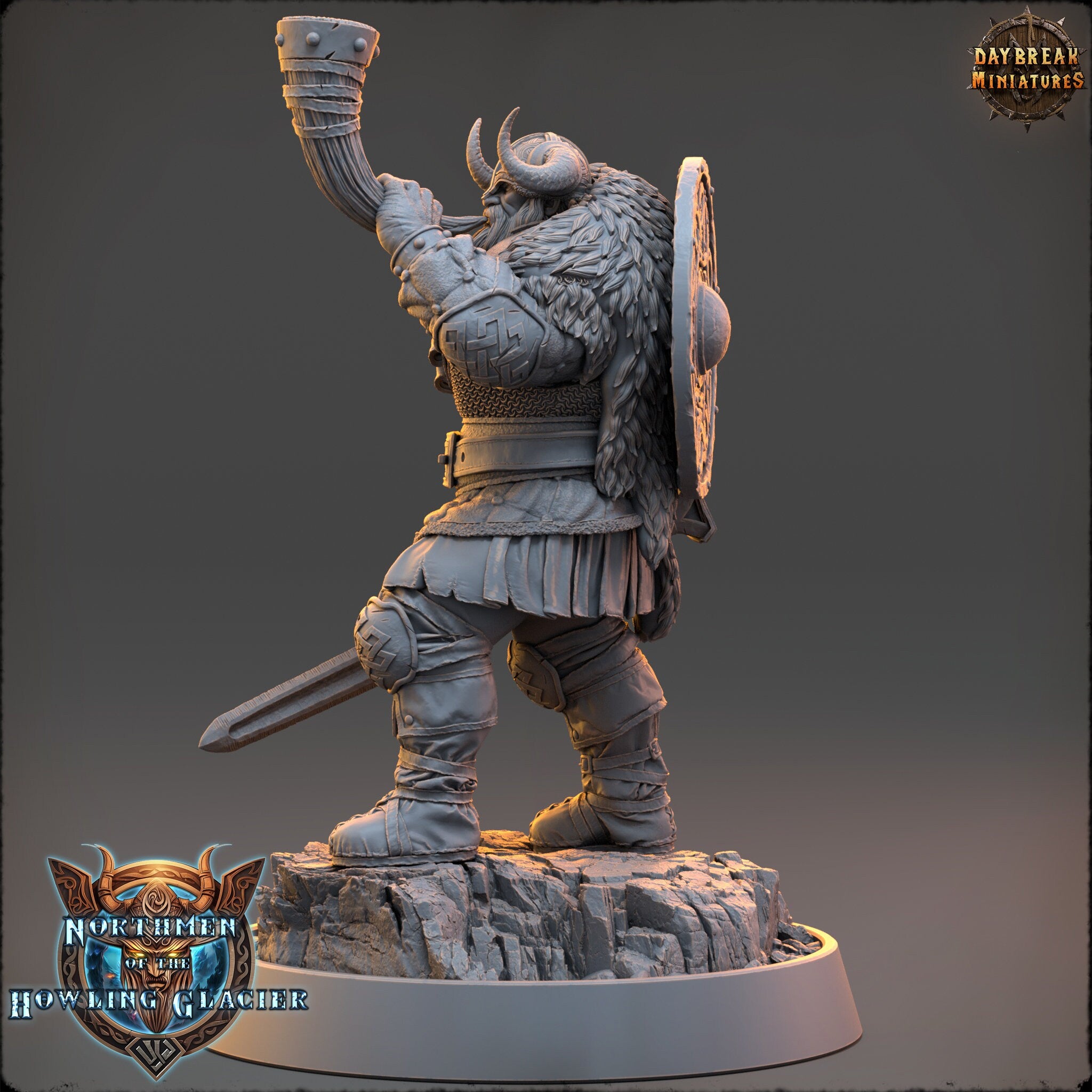 Vikings - Harald Hornblower - Northmen of the Howling Glacier, daybreak miniatures, for Wargames, Pathfinder, Dungeons & Dragons