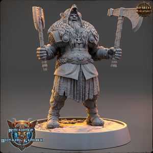 Vikings - Thorfinn Black - Northmen of the Howling Glacier, daybreak miniatures, for Wargames, Pathfinder, Dungeons & Dragons