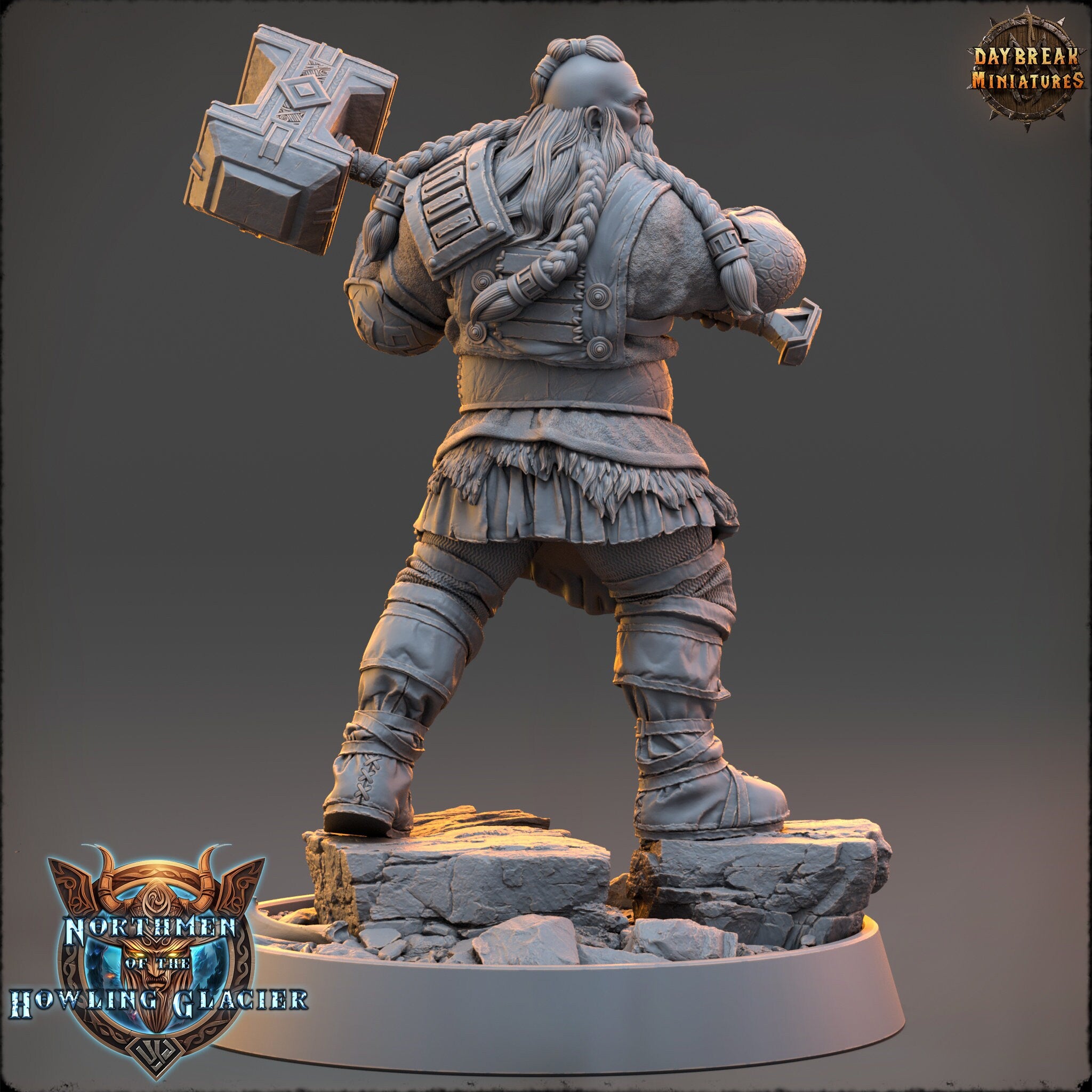 Vikings - Holgrim Broadneck - Northmen of the Howling Glacier, daybreak miniatures, for Wargames, Pathfinder, Dungeons & Dragons