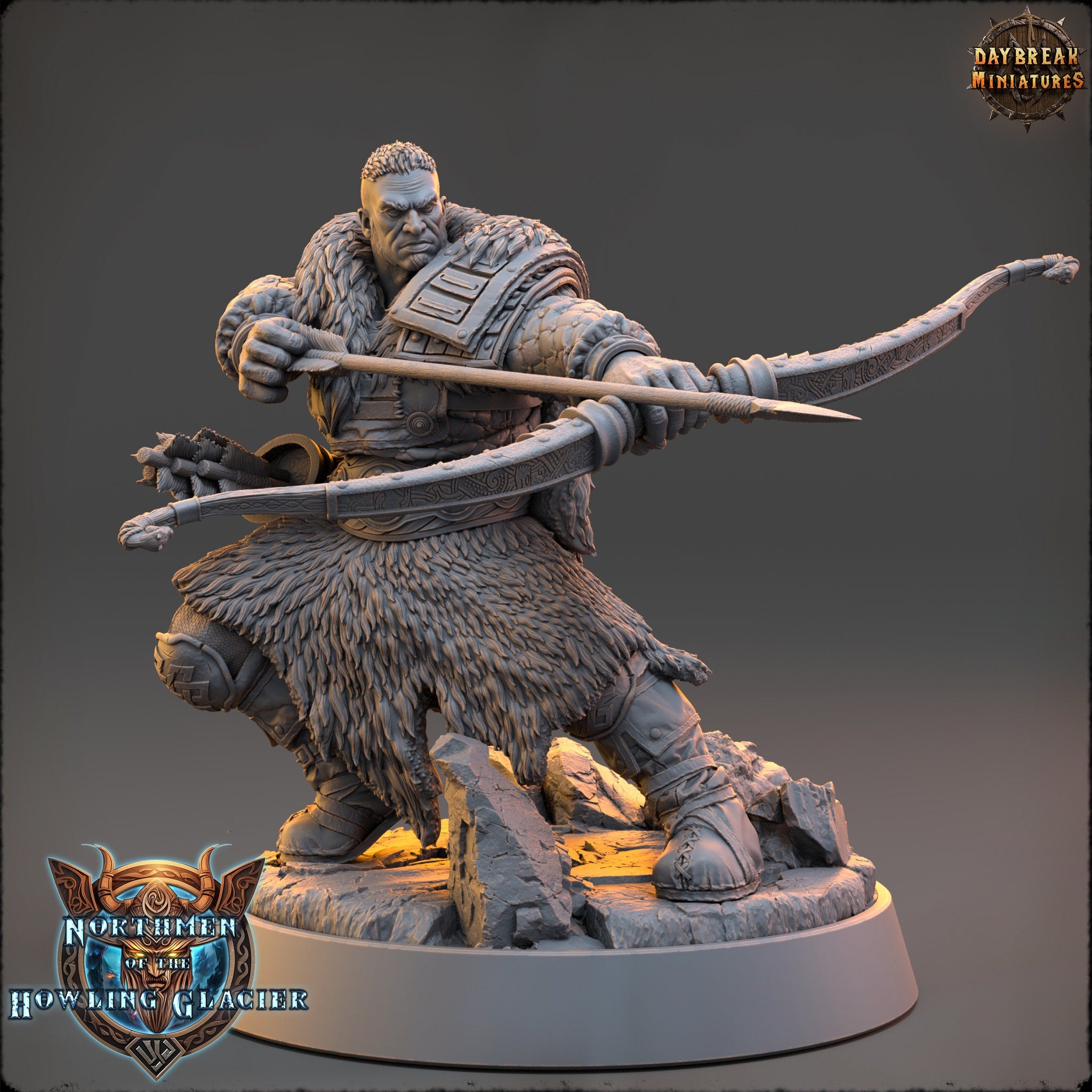 Vikings - Hegar Manhunter - Northmen of the Howling Glacier, daybreak miniatures, for Wargames, Pathfinder, Dungeons & Dragons