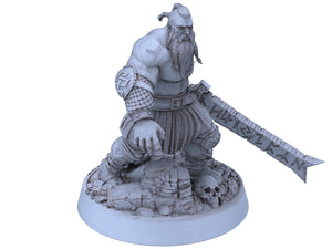 Vikings - Rogur Red - Northmen of the Howling Glacier, daybreak miniatures, for Wargames, Pathfinder, Dungeons & Dragons