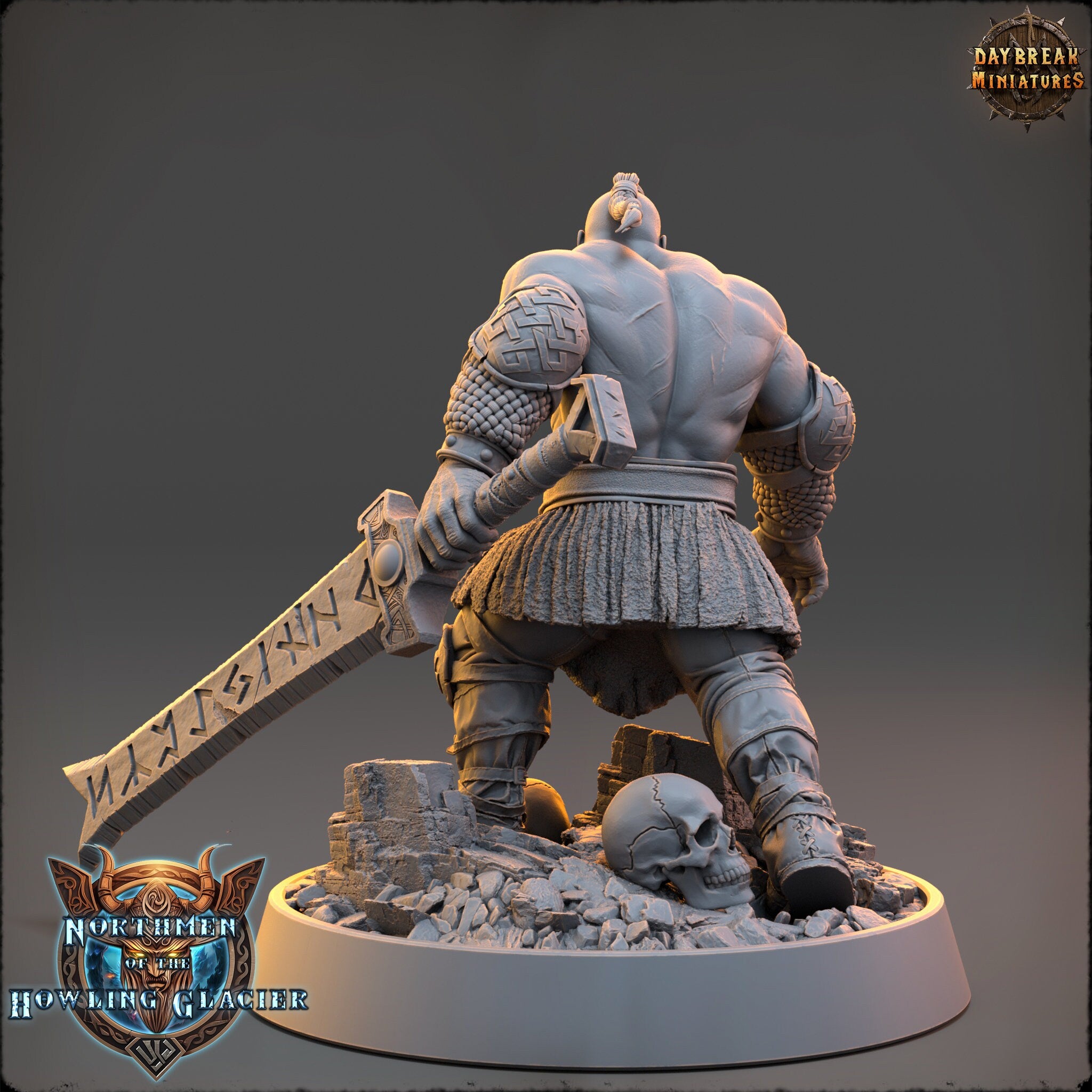 Vikings - Rogur Red - Northmen of the Howling Glacier, daybreak miniatures, for Wargames, Pathfinder, Dungeons & Dragons