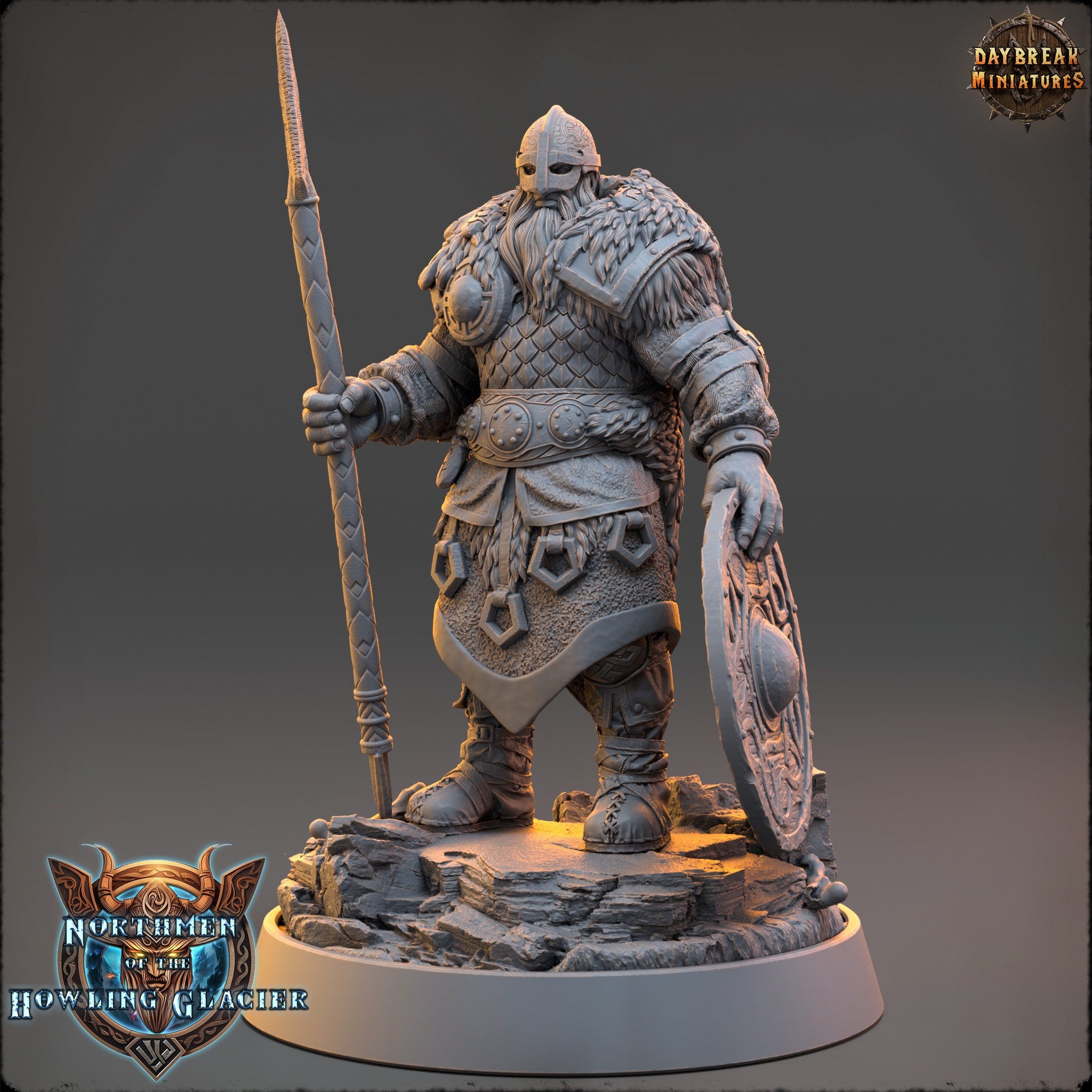 Vikings - Oddalf of the Watch - Northmen of the Howling Glacier, daybreak miniatures, for Wargames, Pathfinder, Dungeons & Dragons