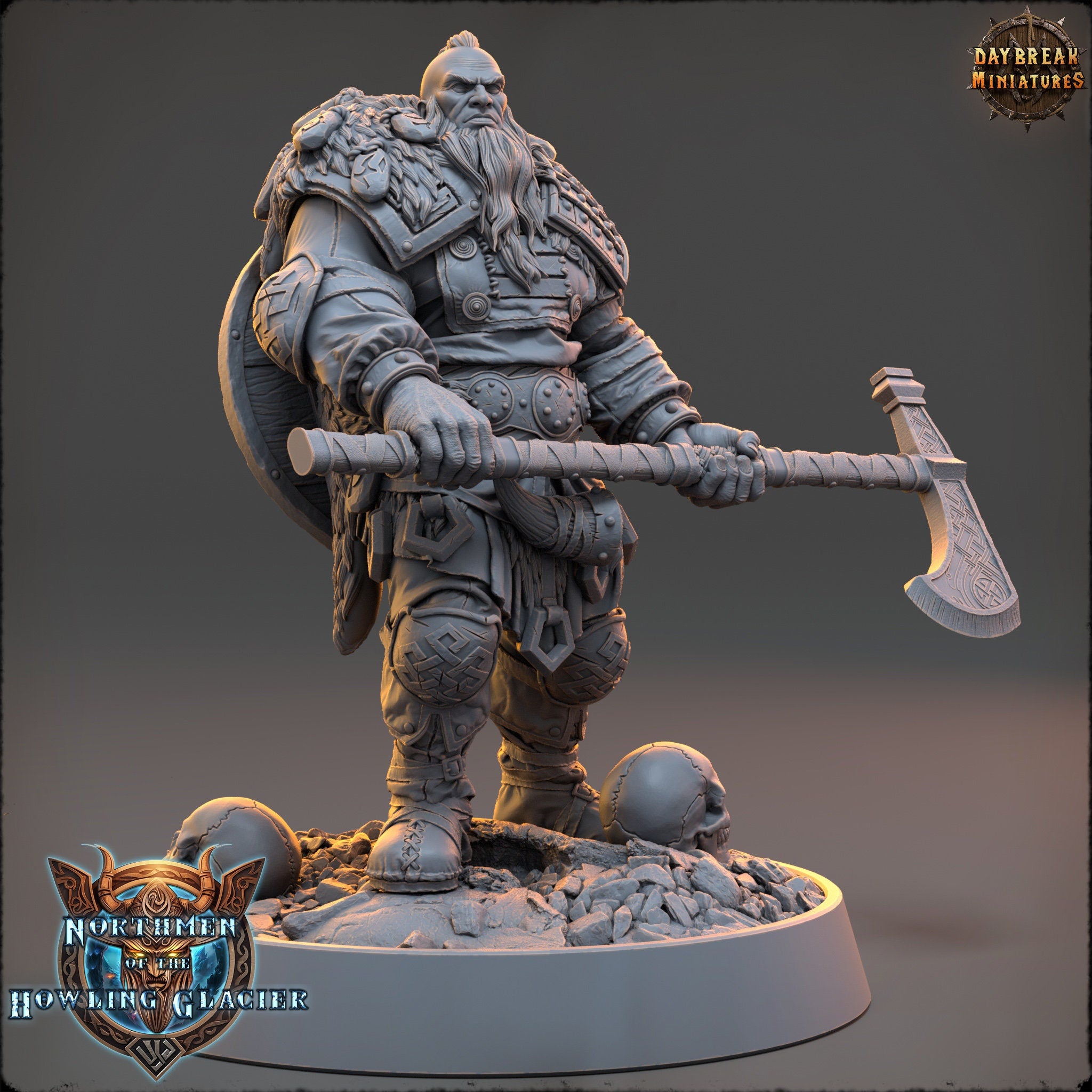 Vikings - Erik the Great - Northmen of the Howling Glacier, daybreak miniatures, for Wargames, Pathfinder, Dungeons & Dragons