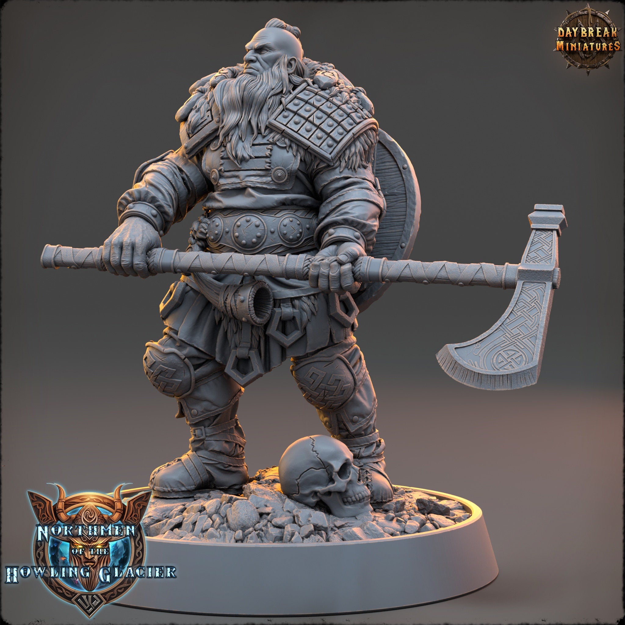 Vikings - Erik the Great - Northmen of the Howling Glacier, daybreak miniatures, for Wargames, Pathfinder, Dungeons & Dragons