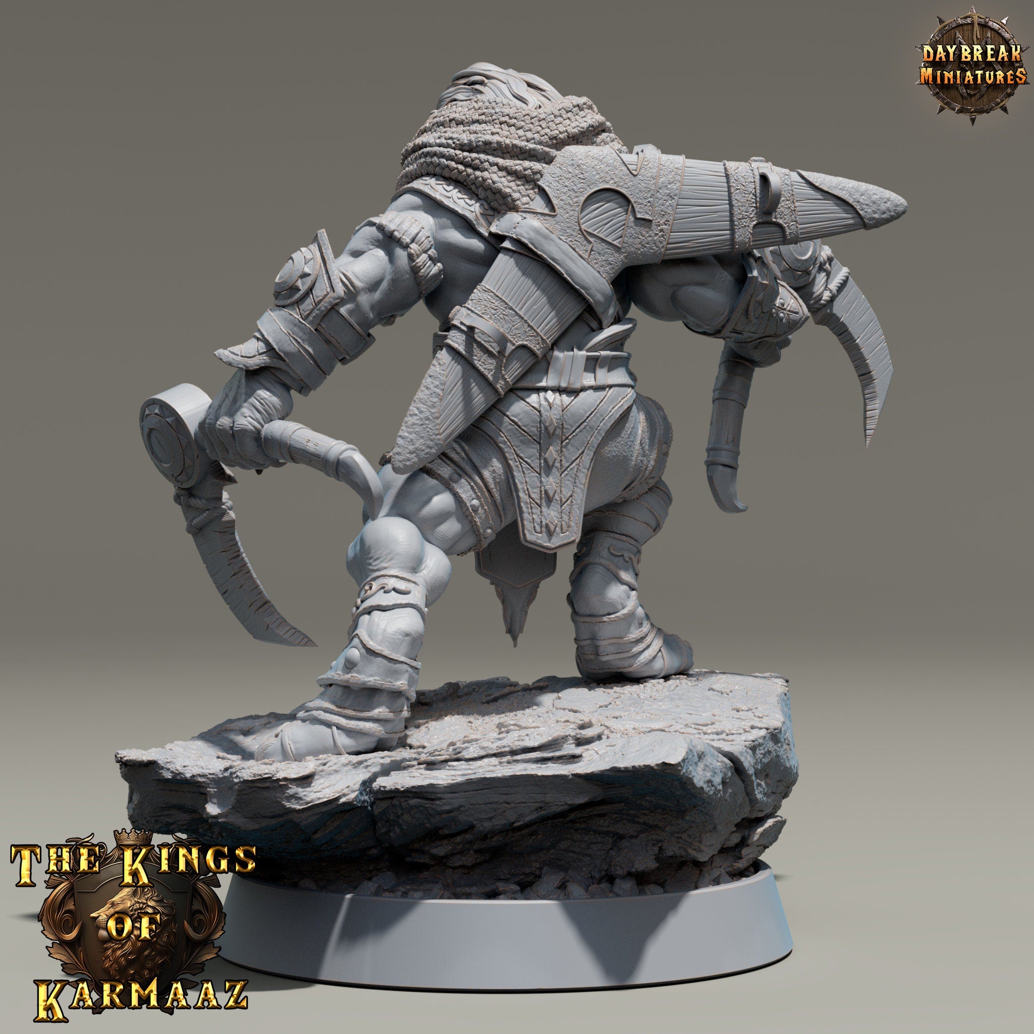 Lion kingdom - King Ghostfang - The Kings of Karmaaz, daybreak miniatures, for Wargames, Pathfinder, Dungeons & Dragons