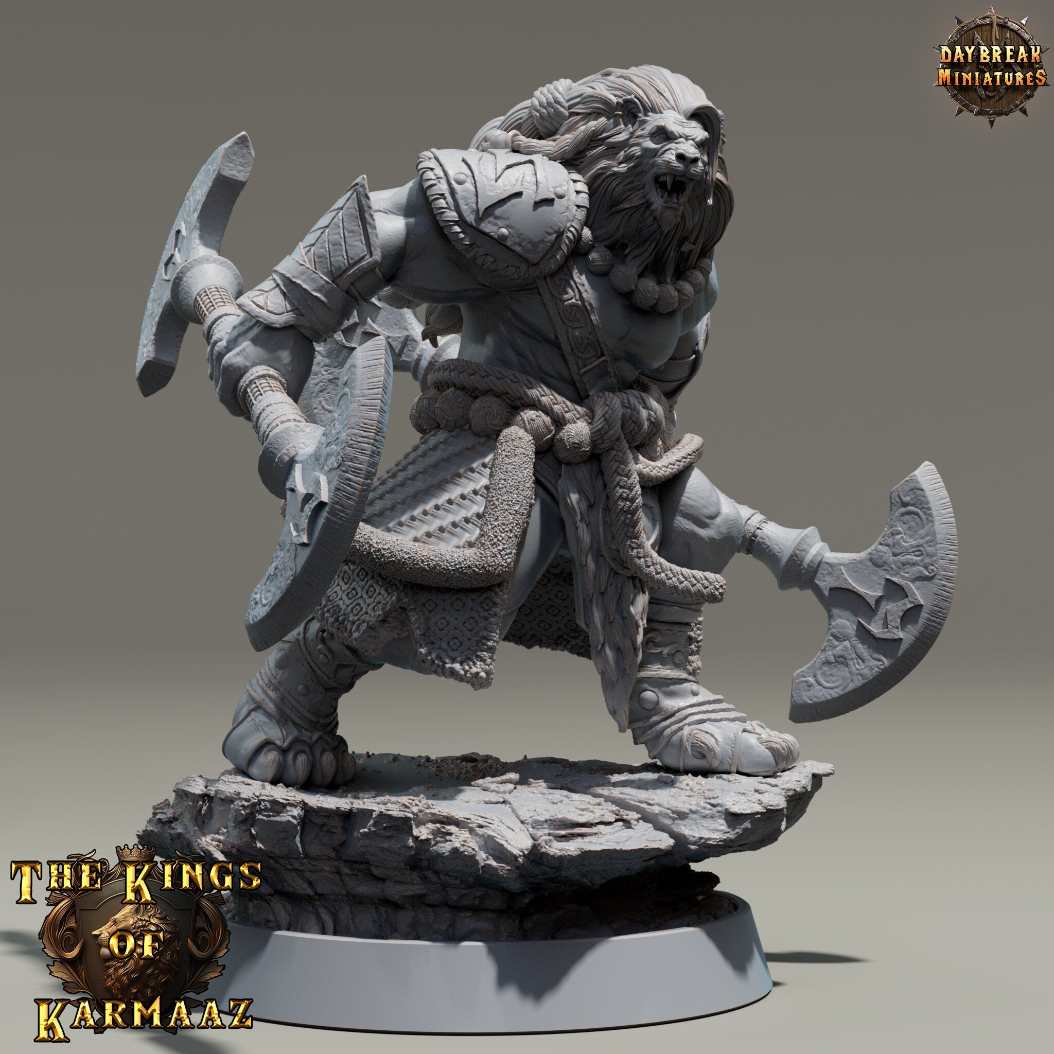 Lion kingdom - King Broadside - The Sharptails of Hacksaw River, daybreak miniatures, for Wargames, Pathfinder, Dungeons & Dragons