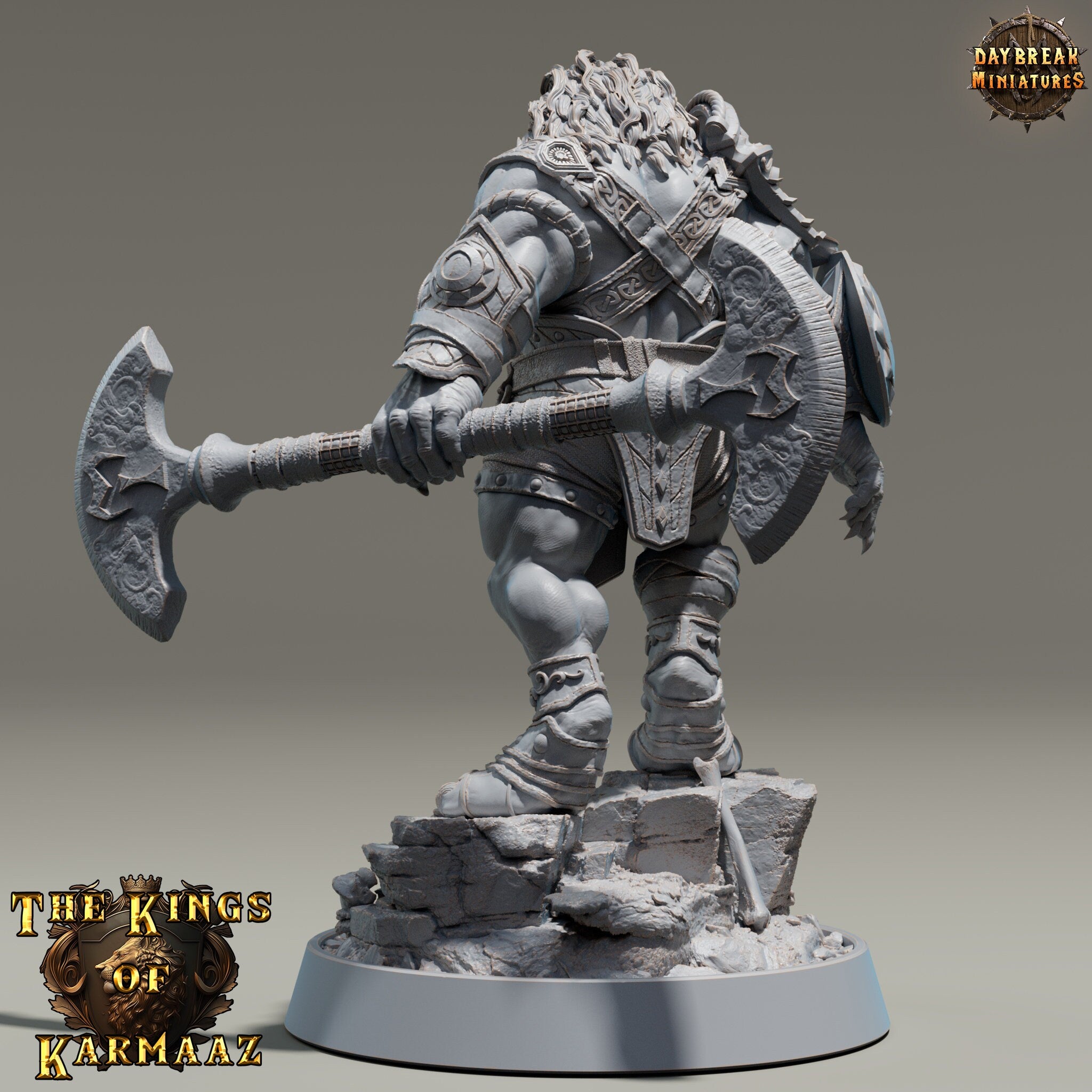 Lion kingdom - King Emmering - The Sharptails of Hacksaw River, daybreak miniatures, for Wargames, Pathfinder, Dungeons & Dragons