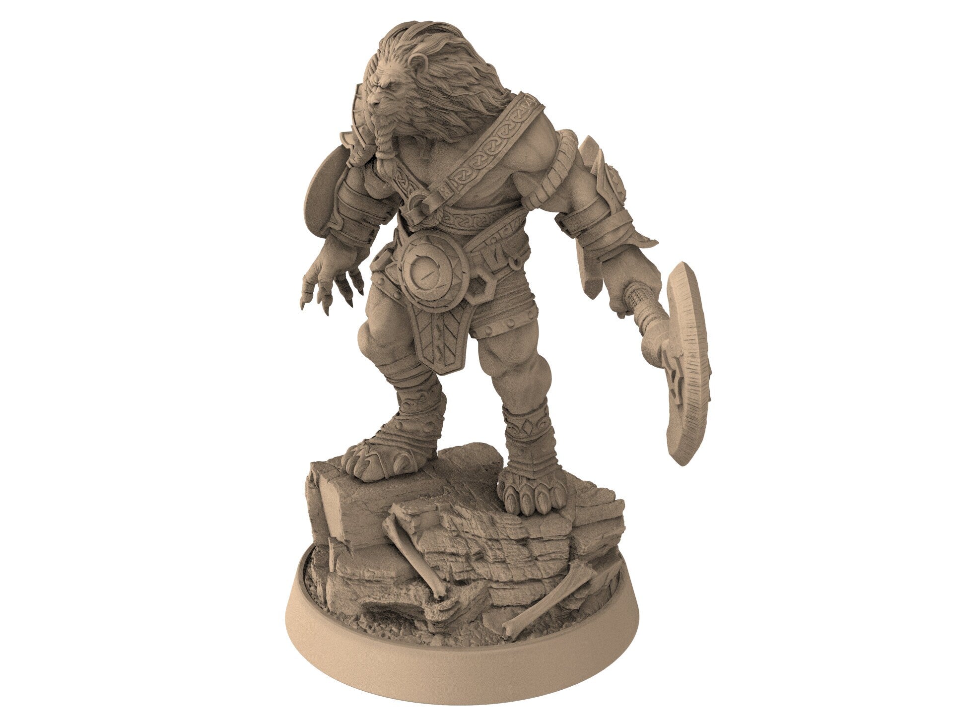 Lion kingdom - King Emmering - The Sharptails of Hacksaw River, daybreak miniatures, for Wargames, Pathfinder, Dungeons & Dragons