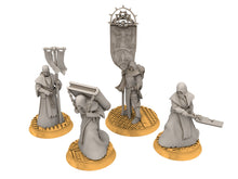 Charger l&#39;image dans la galerie, Battle Sister - Standard Bearer of the St Moon &amp; Retinue of Piligrims, sorority, crusade battle
