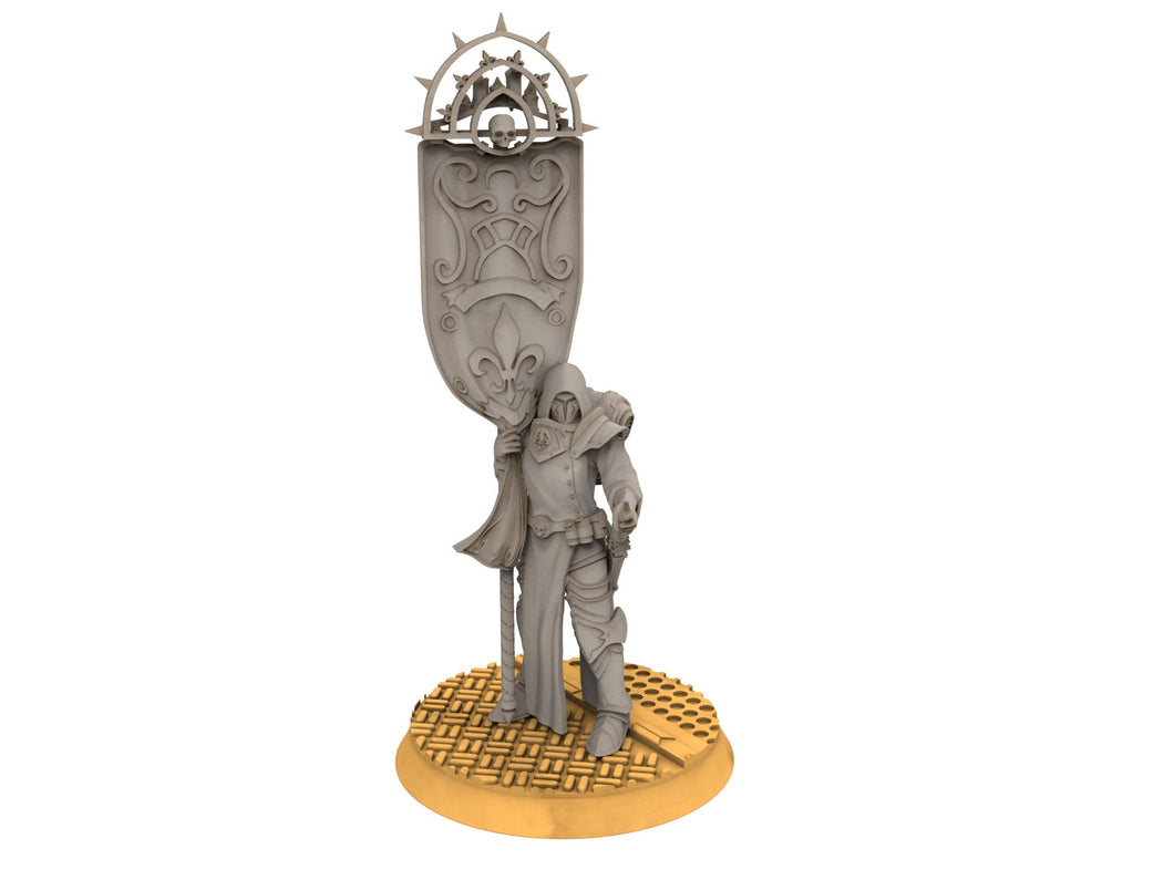 Battle Sister - Standard Bearer of the St Moon & Retinue of Piligrims, sorority, crusade battle