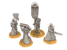 Charger l&#39;image dans la galerie, Battle Sister - Standard Bearer of the St Moon &amp; Retinue of Piligrims, sorority, crusade battle
