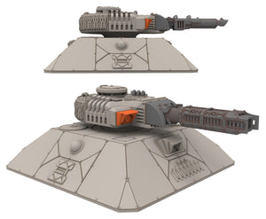 Military - The Mago Defensive Turret - A Relic of Damocles' Conquest, imperial, post-apocalyptic empire, usable for tabletop wargame