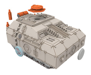 Military - Suneemon Heavy Transport - A Relic of Damocles' Conquest, imperial, post-apocalyptic empire, usable for tabletop wargame
